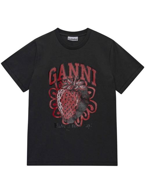 logo print to the front Ganni | T3769490