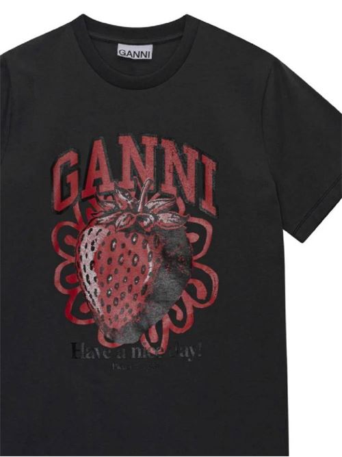 logo print to the front Ganni | T3769490