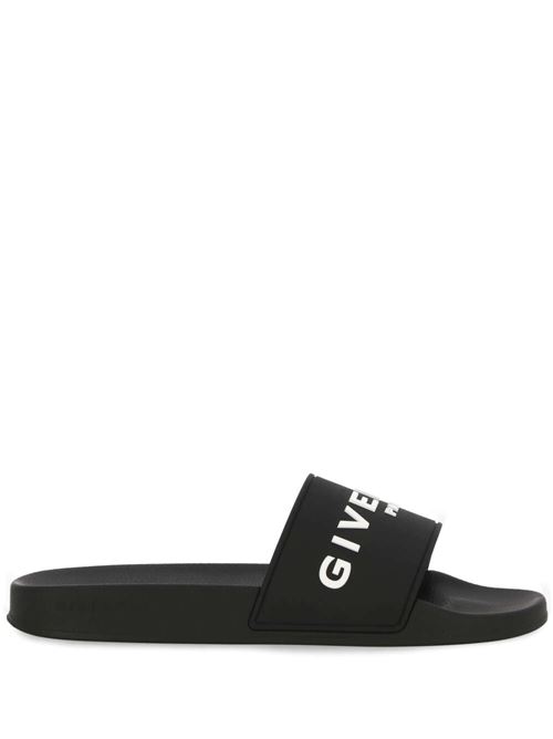 RUBBER SLIDE SANDAL WITH LOGO Givenchy | BH301TH1H4001