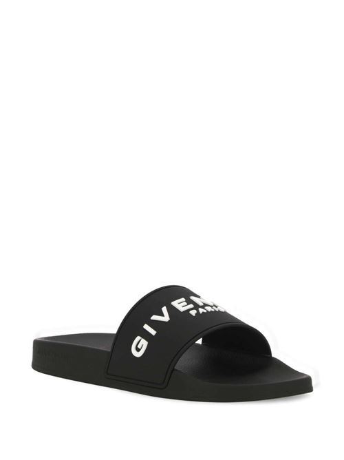 RUBBER SLIDE SANDAL WITH LOGO Givenchy | BH301TH1H4001