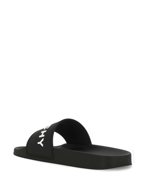 RUBBER SLIDE SANDAL WITH LOGO Givenchy | BH301TH1H4001