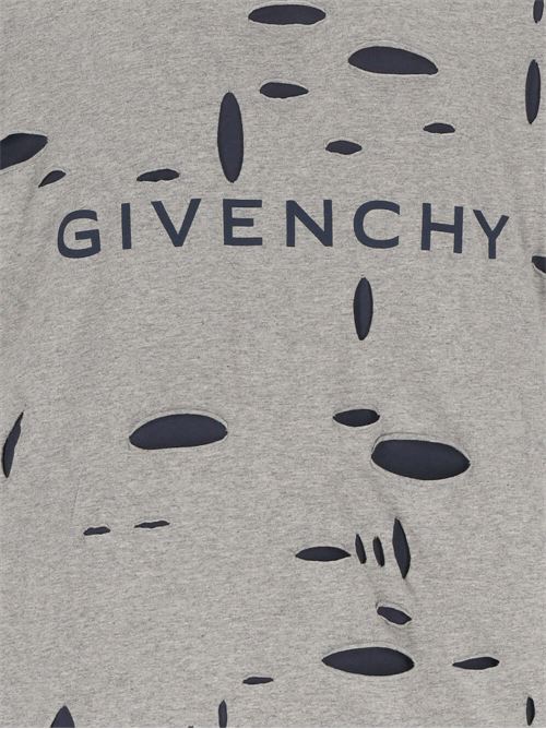 Givenchy Oversized T-Shirt in Destroyed Cotton Givenchy | BM716N3YK1063