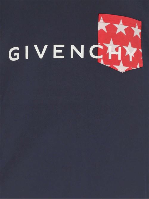 T-shirt uomo in cotone blu Givenchy | BM71J83YJL402