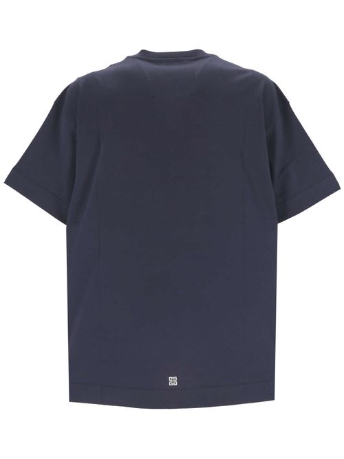 T-shirt uomo in cotone blu Givenchy | BM71J83YJL402