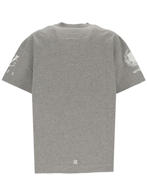 T-shirt Crest uomo in cotone grigio Givenchy | BM71JA3YL6055