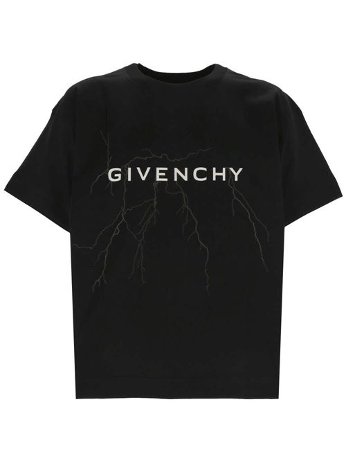 Black cotton T-Shirt with logo Givenchy | BM71JB3YJ9001