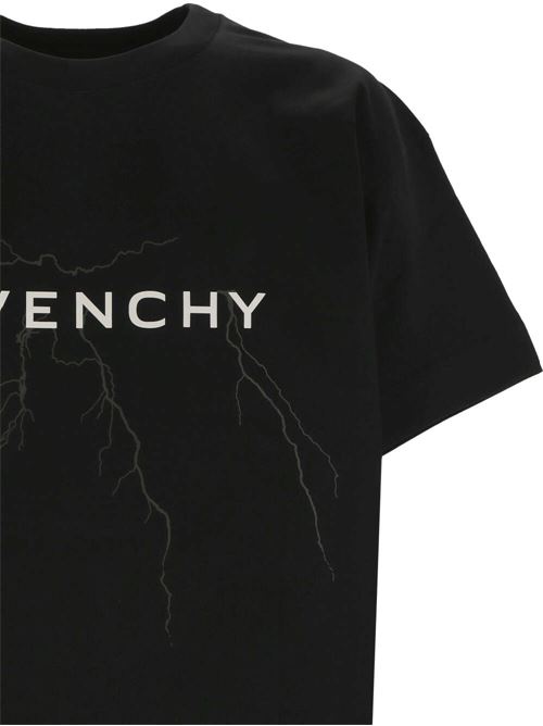 T- Shirt In Cotone nera con logo Givenchy | BM71JB3YJ9001