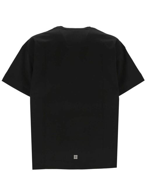 T- Shirt In Cotone nera con logo Givenchy | BM71JB3YJ9001