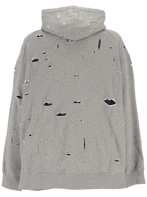 Felpa uomo oversize in pile grigio Givenchy | BMJ0JE3YK1063