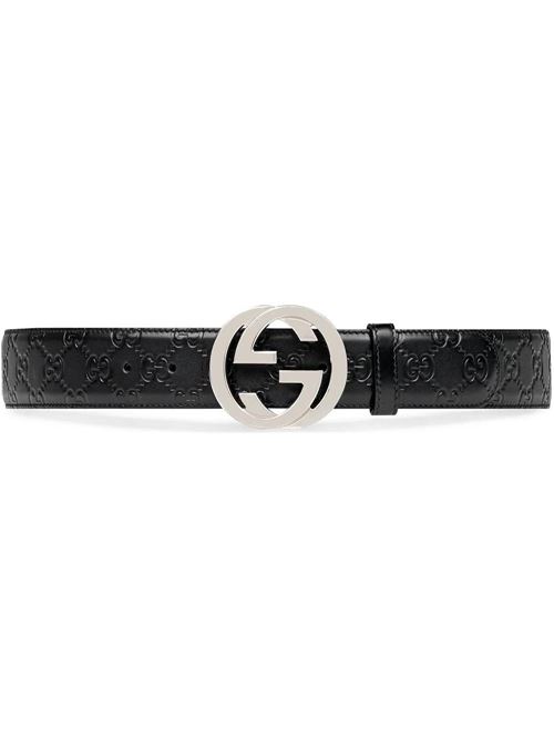 cintura in pelle nera firmata Gucci Gucci | 411924CWC1N1000