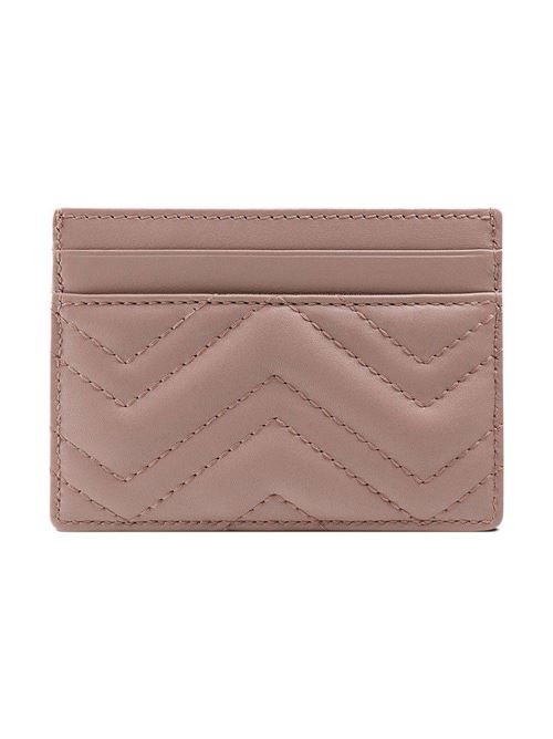 Pink leather GG Marmont card Gucci | 443127DTD1T5729