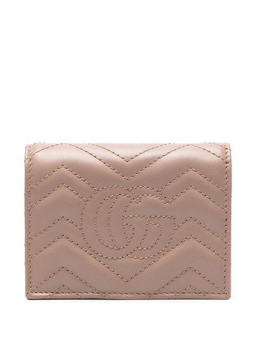 Portacarte in pelle di vitello rosa Gucci | 466492DTD1T5729