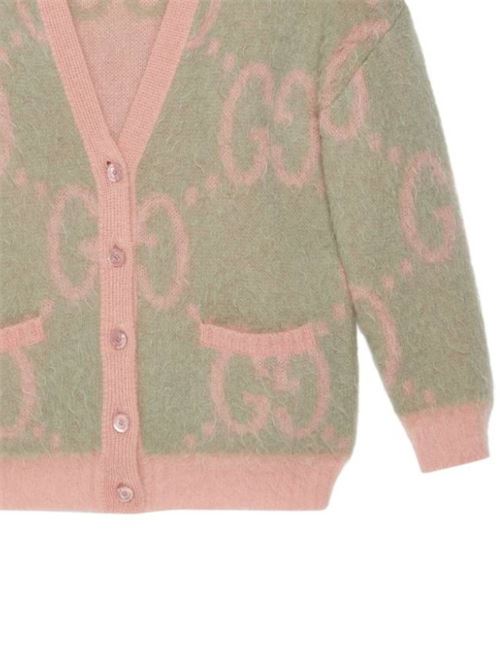 Cardigan reversibile GG Damier jacquard Gucci | 635160XKBK23079