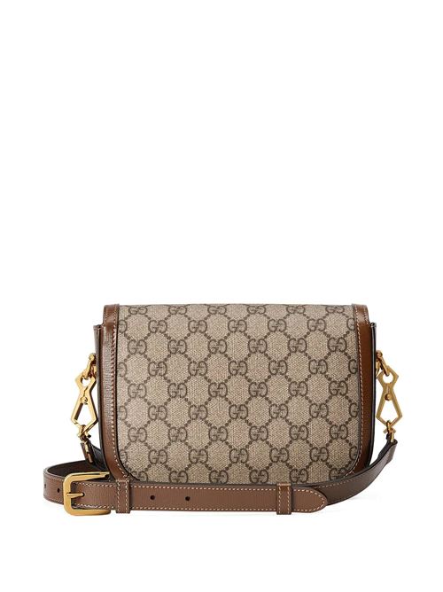 Borsa in pelle/tela dettaglio morsetto Gucci | 658574HUHHG8565