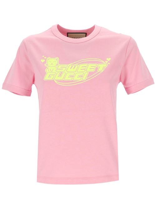 T-shirt donna rosa chiaro Gucci | 723566XJGDD5904