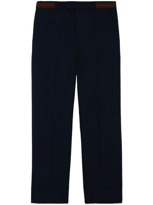 Pantaloni a gamba dritta con dettaglio Web Gucci | 751788Z798C4255