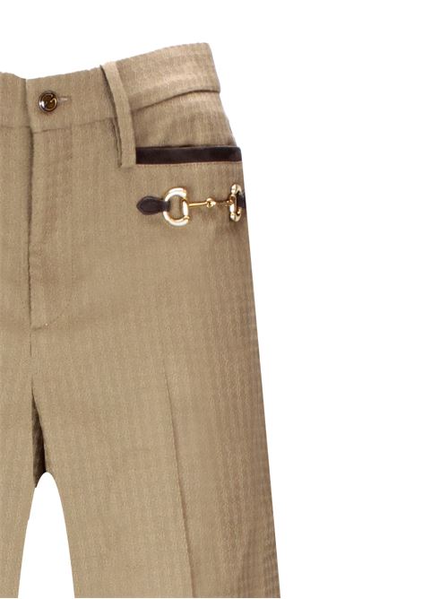 Camel brown wool tailored pants Gucci | 761385Z8BO92451