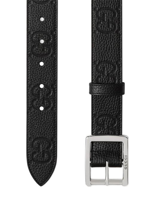 GG logo-debossed leather belt Gucci | 761567AABZA1000