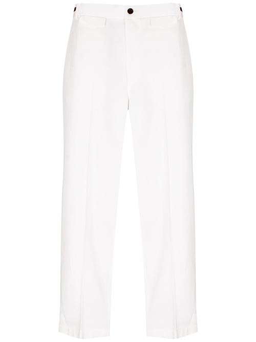 Pantaloni in twill di cotone bianco Gucci | 762149ZAJ3D9198