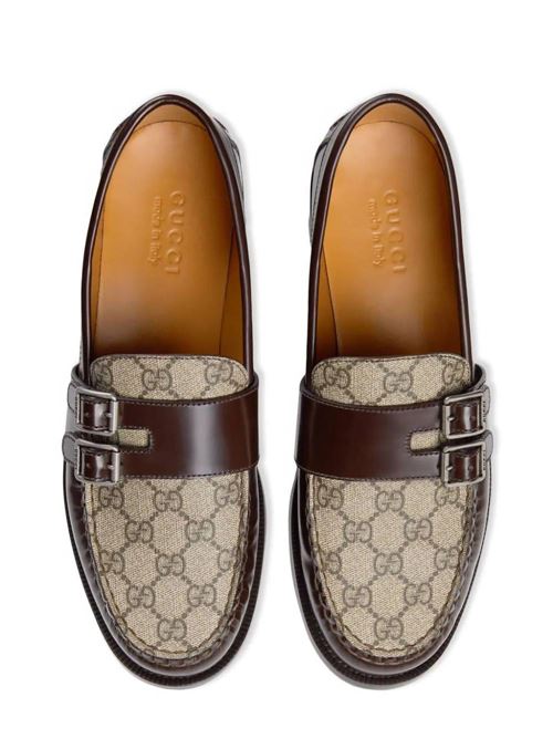 Chocolate brown calf leather loafer Gucci | 76231217X302143