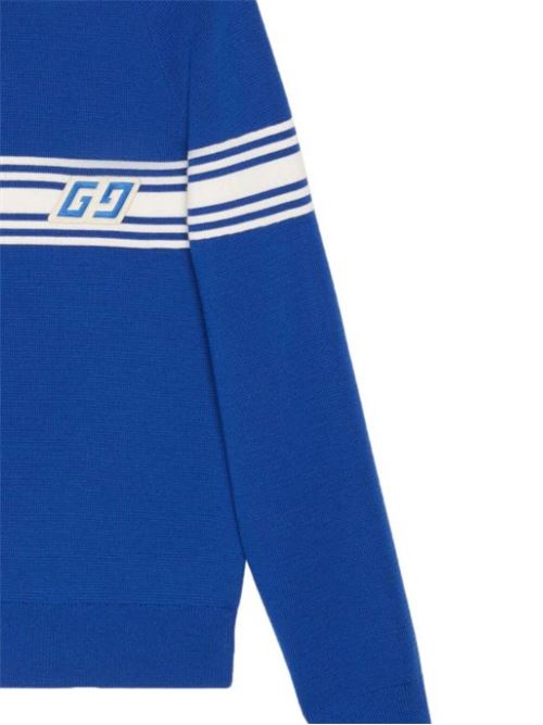 Royal blue/white wool knitwear Gucci | 763398XKDO14713