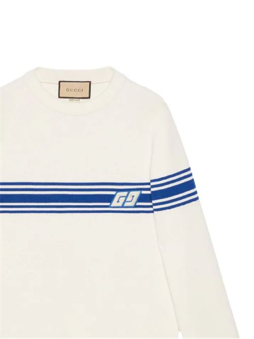 White/royal blue wool knitwear Gucci | 763398XKDO19174