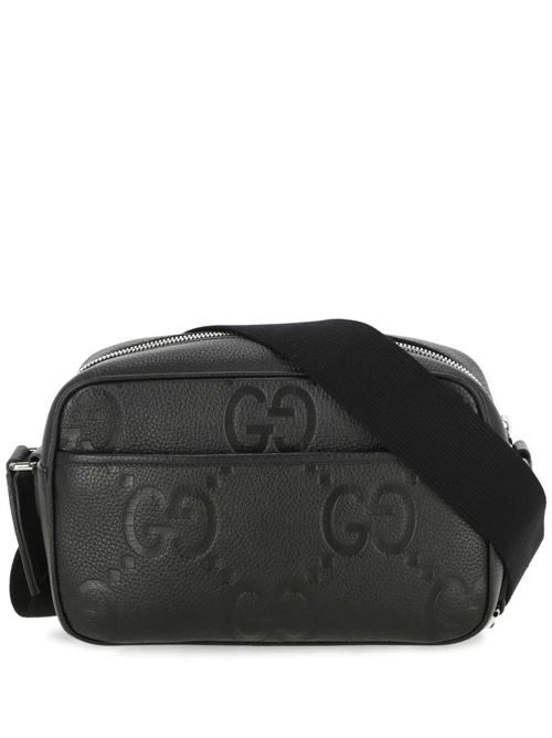 Borsa in pelle nera logo G Gucci | 766946AABY71000