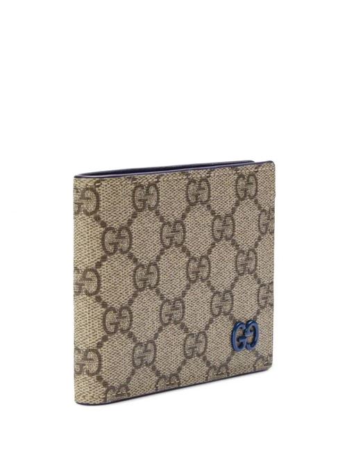 Portafoglio con placca con logo in tela GG Gucci | 768243FACQC9751