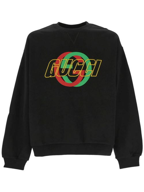 Felpa nera uomo Gucci | 768460XJGA11162