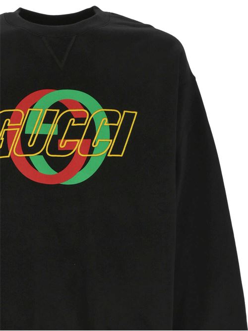 Felpa nera uomo Gucci | 768460XJGA11162