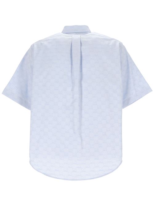 Camicia  uomo azzurra Gucci | 770295ZAM9M4850