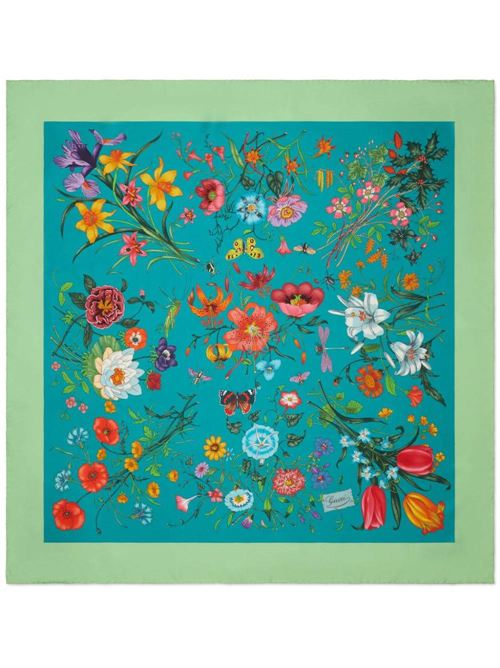 Floral-print silk scarf Gucci | 7704003G0014369