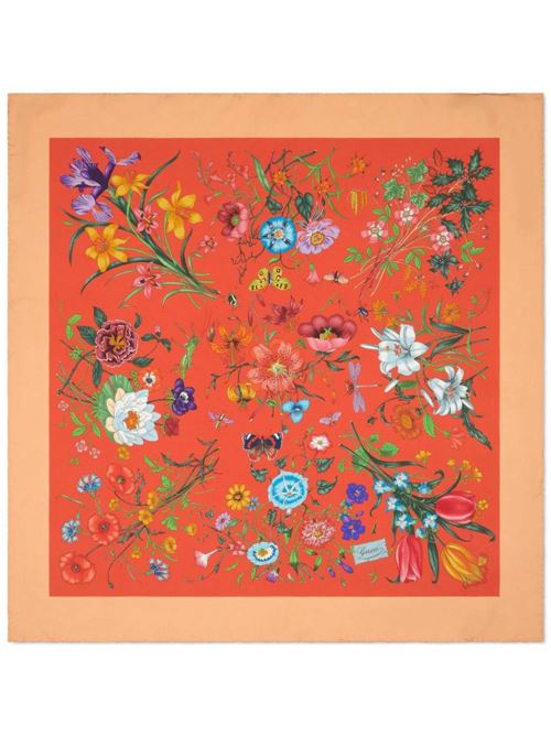 Orange/multicolour scarf GUCCI | 7704003G0015672