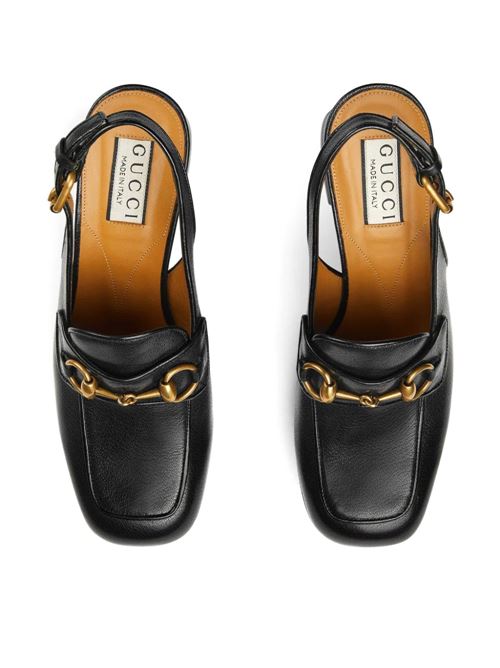 Black leather signature Horsebit pump Gucci | 7715660G0V01000