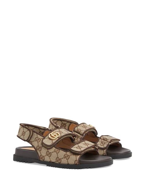 Sandali in pella di tela Gucci | 771575G17309755