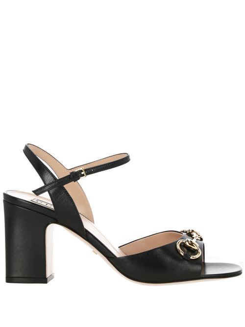 Sandalo in pelle di vitello nera Gucci | 771603C9D001000