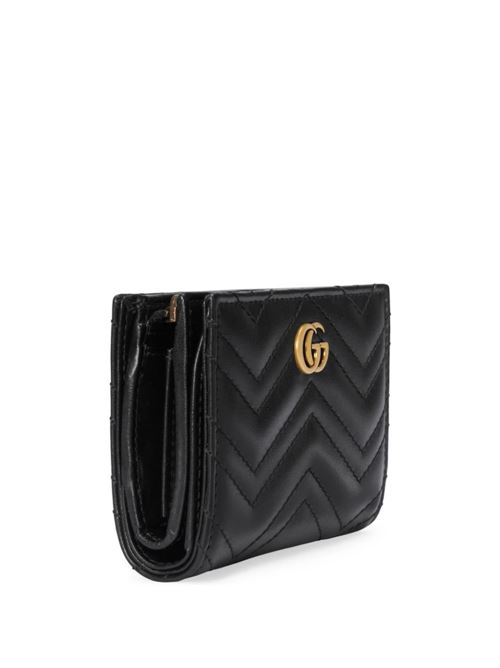 Pouch finitura trapuntata in pelle nera Gucci | 773427DTDHT1000