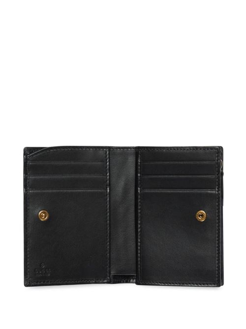 Black leather wallet Gucci | 773427DTDHT1000