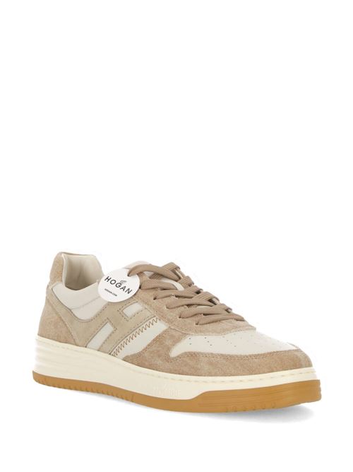 Beige/cream white men's sneakers Hogan | HXM6300EU50T570FR7