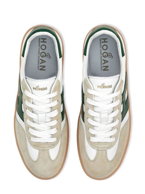 White green panelled men's sneakers Hogan | HXM6470FB60ODZ748X