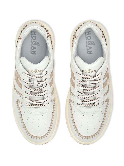 Sneakers donna bianco, beige chiaro Hogan | HXW6300EU5CPJ90XTD