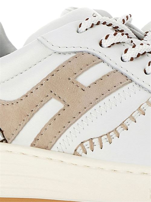 White, light beige woman's sneaker  Hogan | HXW6300EU5CPJ90XTD