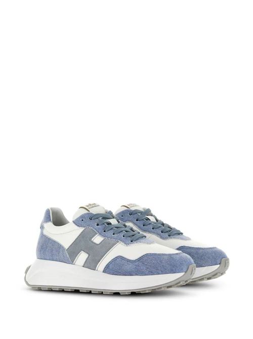 Woman's sneaker white blue Hogan | HXW6410EH41T61137K