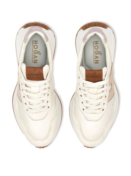 Women's sneakers  beige white Hogan | HXW6410EH41T640SUW