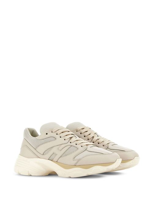 Light beige/archive beige woman's sneaker Hogan | HXW6650FJ10Q440YBB