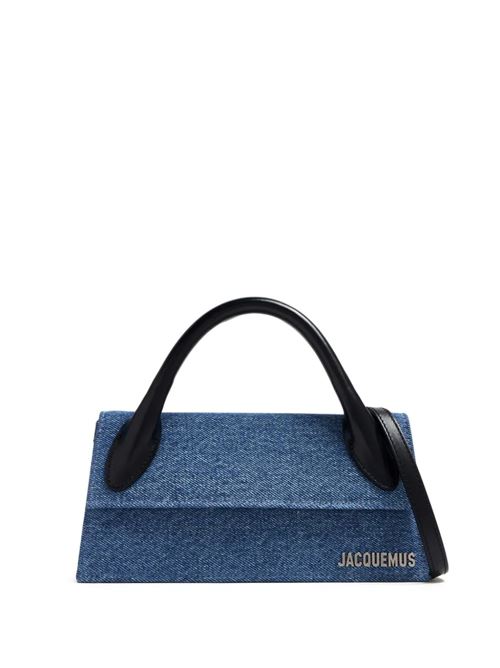 Blue cotton denim leather bag Jacquemus | 213BA0043176330