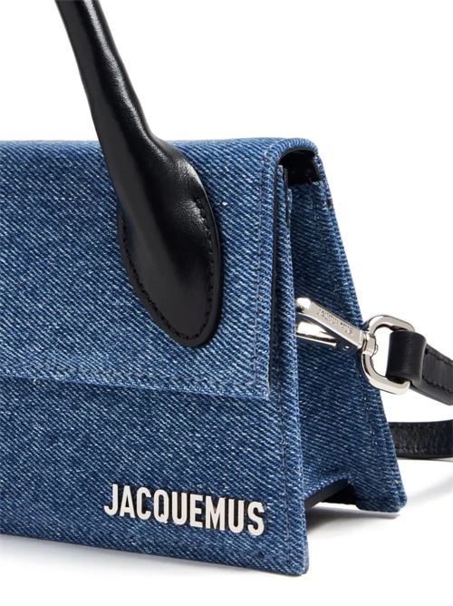 Blue cotton denim leather bag Jacquemus | 213BA0043176330