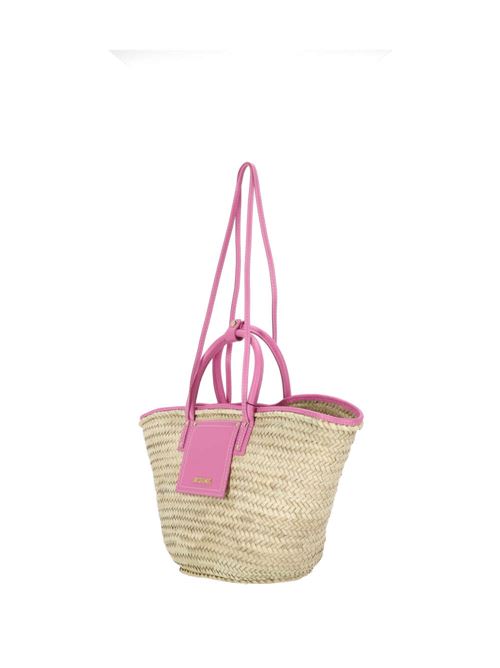 beige rose pink Iraca palm interwoven design leather Jacquemus | 223BA0453060434