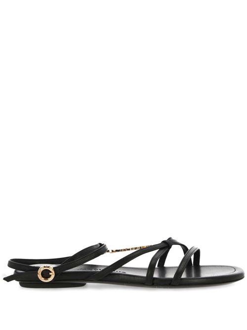 black calf leather round open toe multi-way strap design Jacquemus | 241FO0824303990