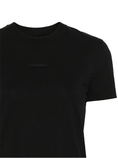 Black stretch-cotton t-shirt Jacquemus | 241JS1332031990